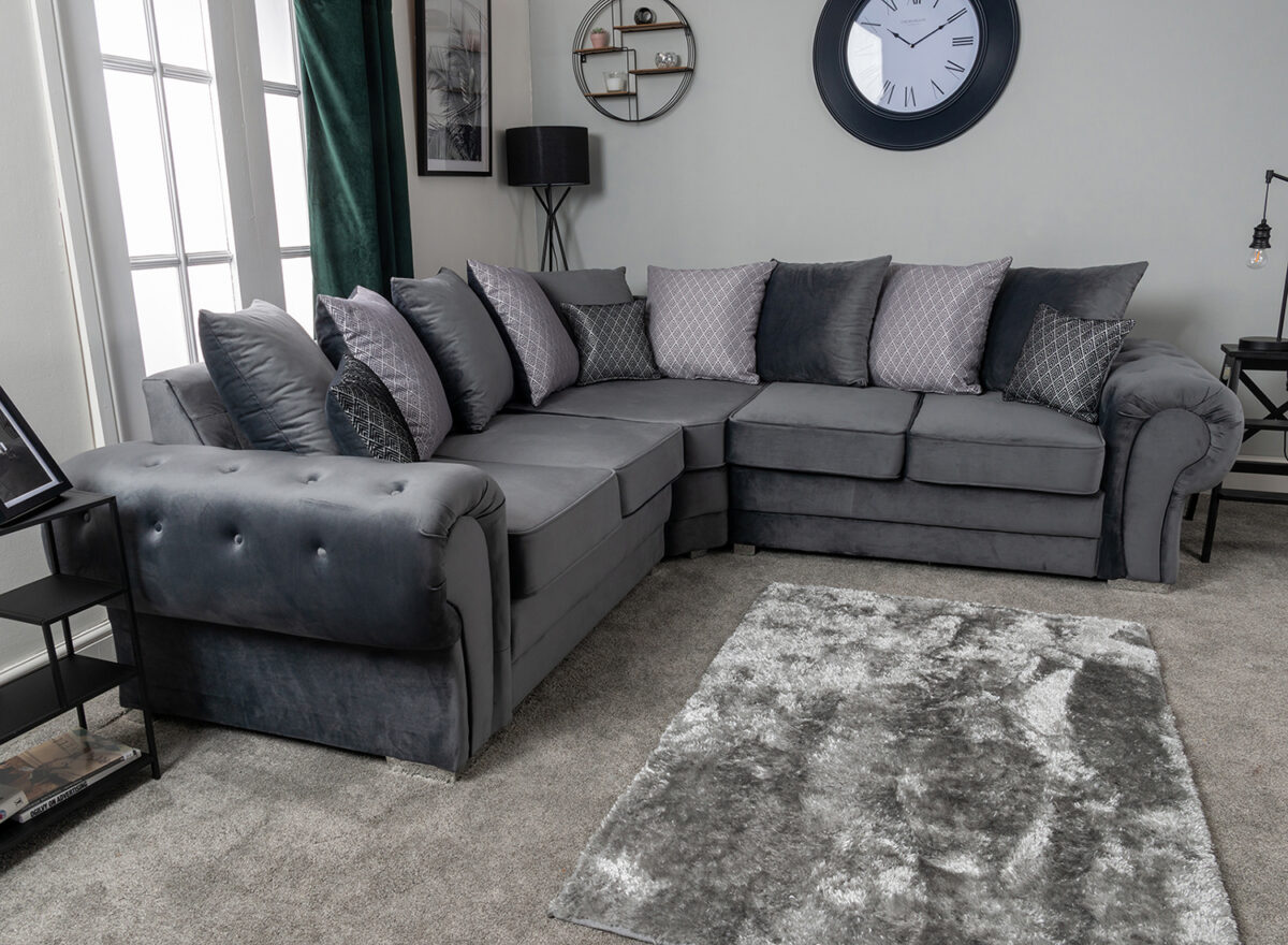 Romeo Corner Sofa Pay Weekly Carpets, Beds And Furniture