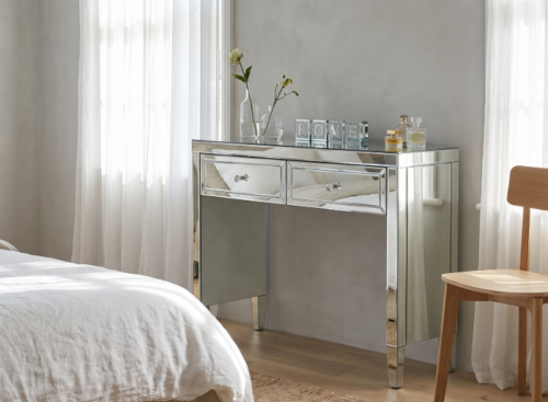 ibiza mirrored 2 draw sideboard