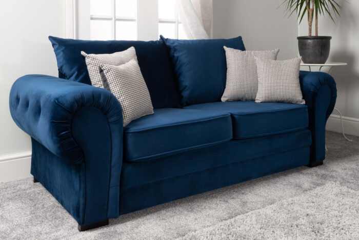 Leonardo Blue 3 seater sofa