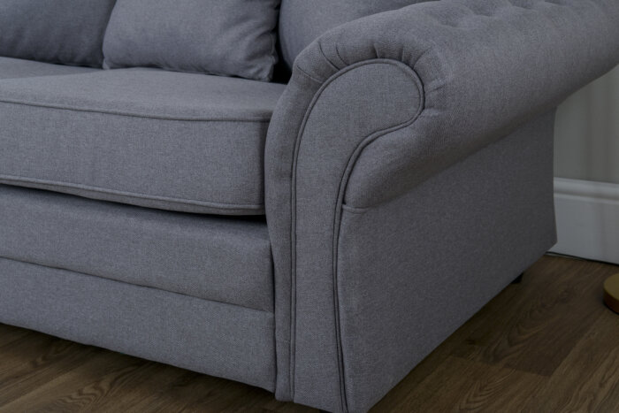 Chloe 3 & 2 Light Grey Seater Sofa Set - Image 8