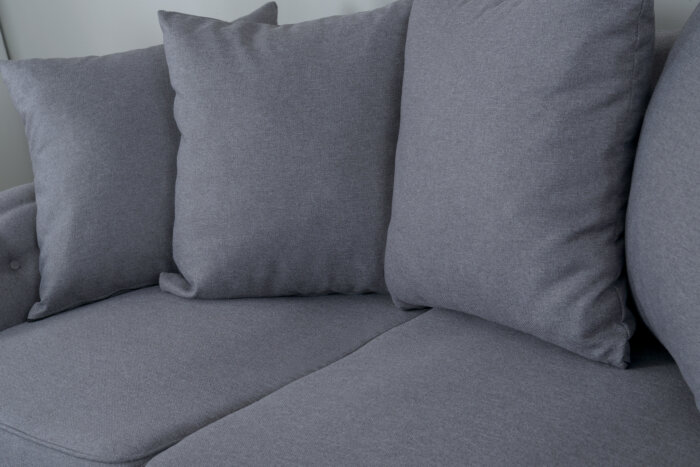Chloe 3 & 2 Light Grey Seater Sofa Set - Image 10