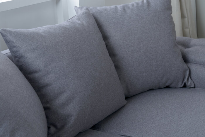Chloe 3 & 2 Light Grey Seater Sofa Set - Image 4