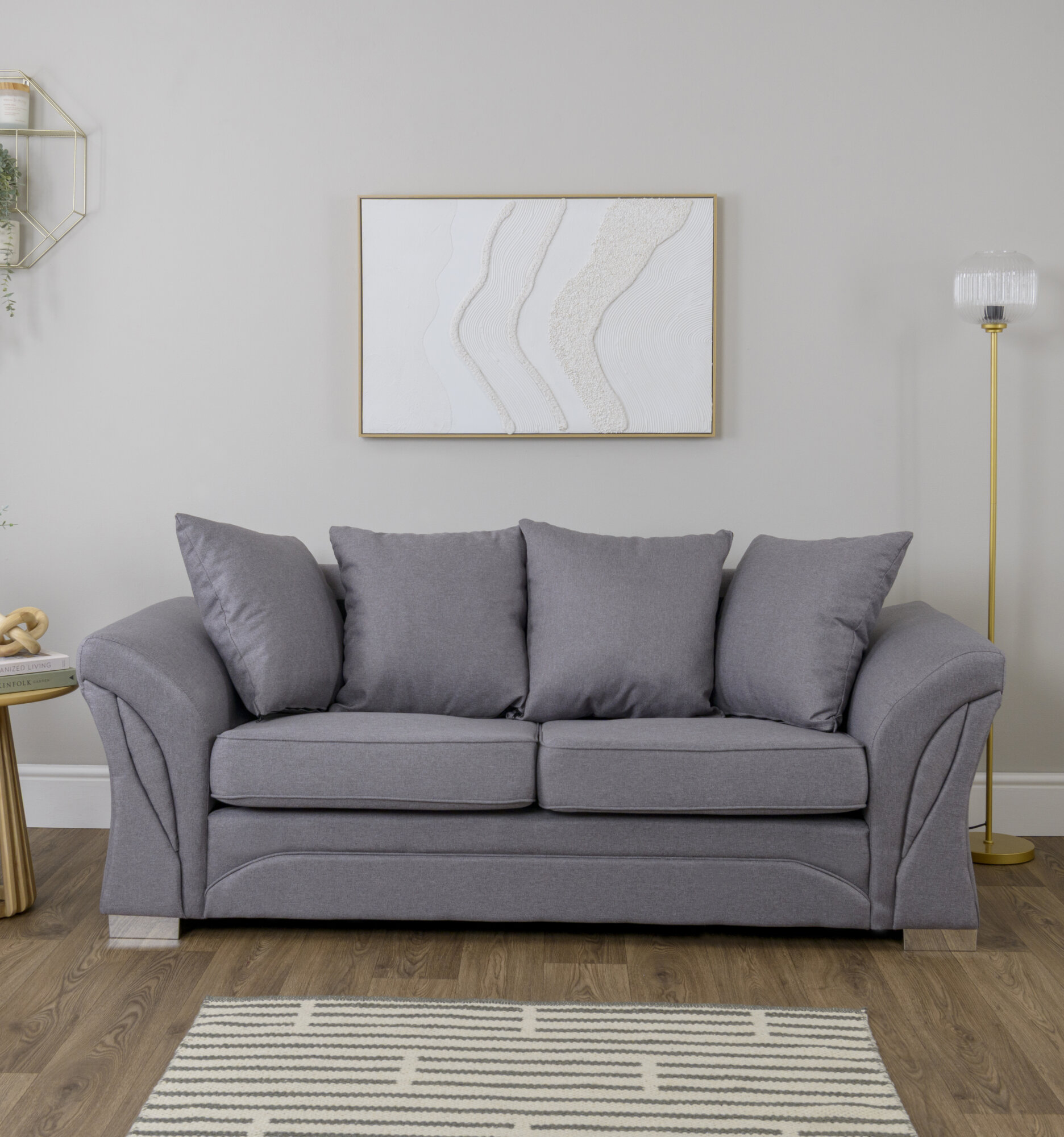 Willow Light Grey 3 & 2 Seater Sofa Set - Image 9