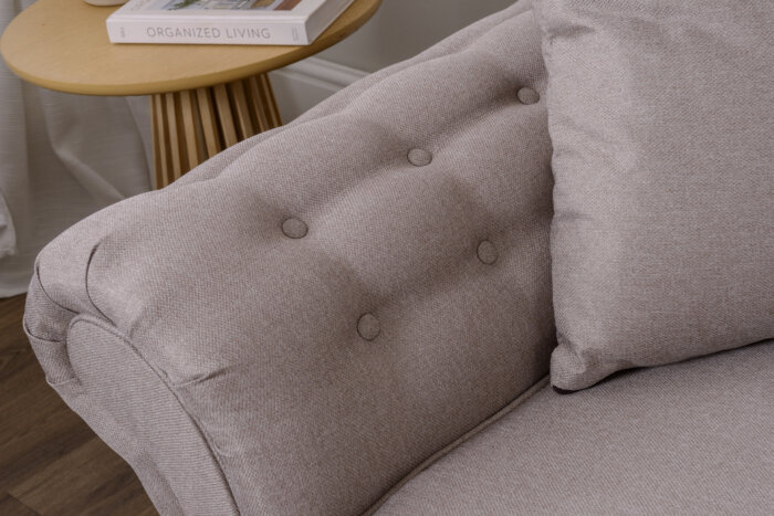 Chloe 3 & 2 Beige Seater Sofa Set - Image 4