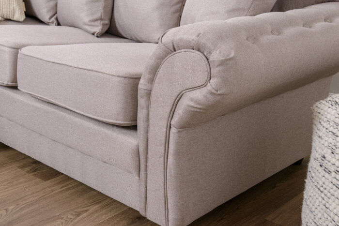 Chloe 3 & 2 Beige Seater Sofa Set - Image 3
