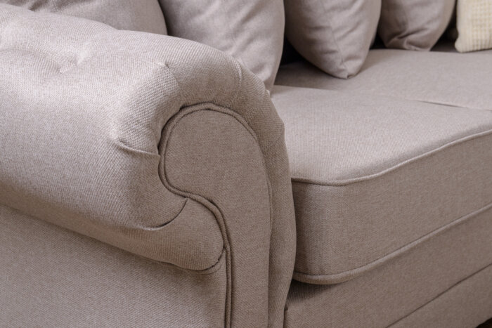 Chloe 3 & 2 Beige Seater Sofa Set - Image 6