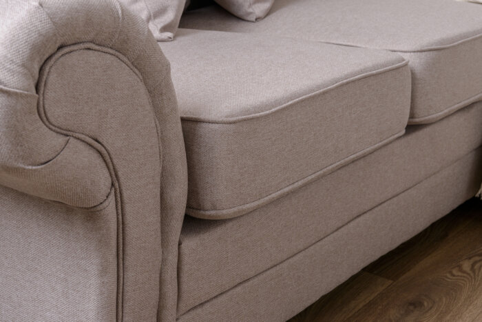 Chloe 3 & 2 Beige Seater Sofa Set - Image 8