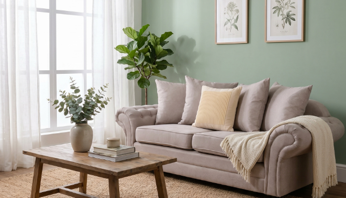 chloe 3 seater sofa beige